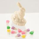 Easter / Solid White Chocolate Bunny in a Basket 